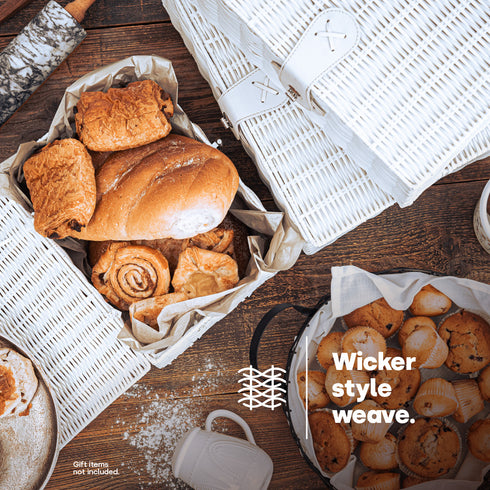 Hamper Baskets Set of 3 - White